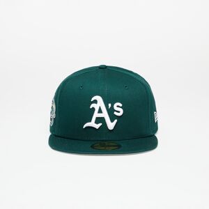 New Era Oakland Athletics Team Side Patch 59Fifty Fitted Cap Dark Green/ Optic White