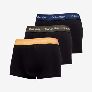Calvin Klein Cotton Stretch Low Rise Trunk 3-Pack Orange/ Blue Shadow/ Green