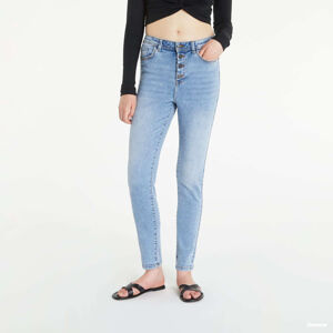 Noisy May Agnes HW Ankle Button Skinny Jeans Blue