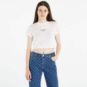 TOMMY JEANS Essential Logo Cropped T-Shirt White