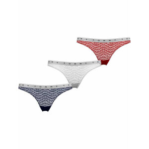 Tommy Hilfiger Lace 3 Pack Thong Desert Sky/ White/ Primary Red
