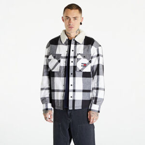Tommy Jeans Check Sherpa Lin Overshirt Black