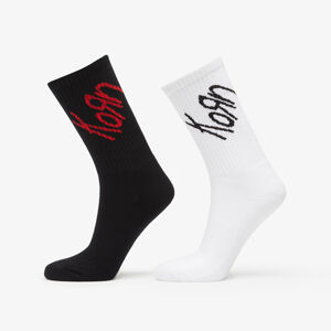 Urban Classics Korn Socks 2-Pack Black/ White