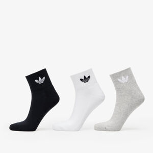 adidas Originals Mid Ankle Sock 3-Pack White/ Medium Grey Heather/ Black