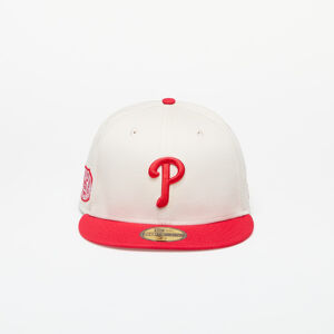 New Era Philadelphia Phillies 59FIFTY Fitted Cap Ivory/ Front Door Red