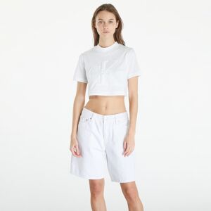 Calvin Klein Jeans Premium Monologo Cropped T-Shirt White