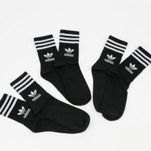 Ponožky adidas Originals Mid Cut Crew Sock 3Pack čierne / biele
