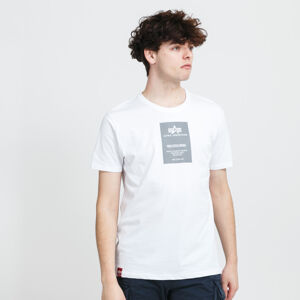 Tričko s krátkym rukávom Alpha Industries Reflective Label Tee biele