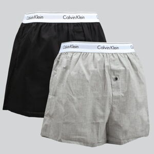 Calvin Klein 2 Pack Slim Fit Boxers C/O čierne / melange šedé