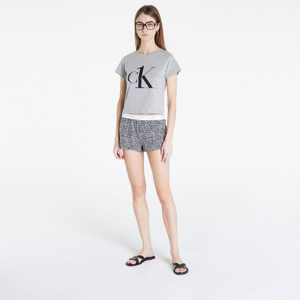 Dámske pyžamo Calvin Klein Ck1 Sleep Short Set Grey Top/ Bag Mini Giraffe/ Grey