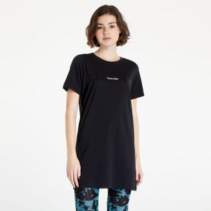 Dámske tričko Calvin Klein Embossed Icon Lounge S/S Nightshirt Černé