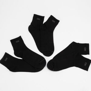 Ponožky Calvin Klein Mens 3Pack Quarter Socks čierne
