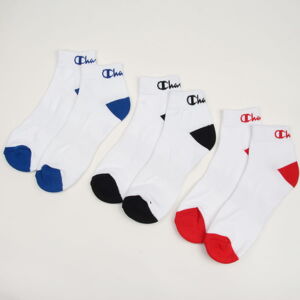 Ponožky Champion 3 Pack Ankle Socks biele / modré / červené