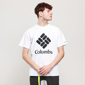 Tričko s krátkym rukávom Columbia Columbia Lodge Logo Tee biele