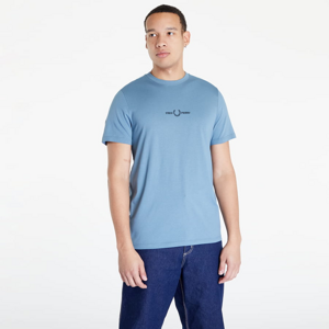 Tričko s krátkym rukávom FRED PERRY Embroidered T-Shirt Ash Blue