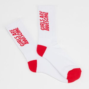 Ponožky Girls Are Awesome Kinda Sporty Socks biele / červené