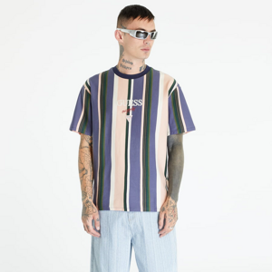 Tričko s krátkym rukávom GUESS Go Multi Stripe Logo Tee Sandy Shore Multi