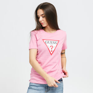 Dámske tričko GUESS W Triangle Logo Tee ružový