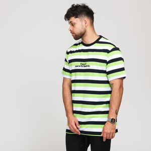 Tričko s krátkym rukávom HUF Cruz SS Knit Shirt biele / čierne / zelené