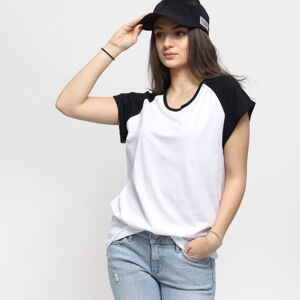 Dámske tričko Urban Classics Ladies Contrast Raglan Tee bílé / černé