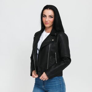 Jesenná bunda JJXX Gail Faux Leather Biker Jacket černá