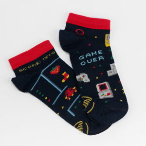 Ponožky Many Mornings Game Over Low Socks navy / červené / šedé / žlté