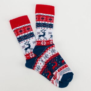 Ponožky Many Mornings Warm Rudolph Socks červené / tmavomodré / biele