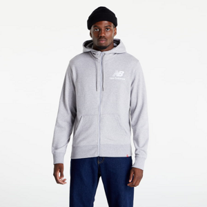 Mikina New Balance Nb Essentials Stacked Full Zip Hoodie Athletic Gre