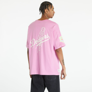 Tričko s krátkym rukávom New Era Los Angeles Dodgers MLB Pastel Oversized T-Shirt UNISEX Wild Rose/ Off White