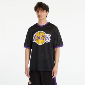 Tričko s krátkym rukávom New Era Los Angeles Lakers NBA Team Logo Mesh Oversized T-Shirt Black/ True Purple