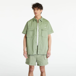 Pánska košeľa Nike Life Men's Woven Military Short-Sleeve Button-Down Shirt Oil Green/ White