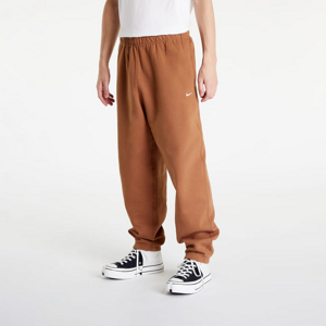 Tepláky Nike Solo Swoosh Fleece Pants Brown/ White