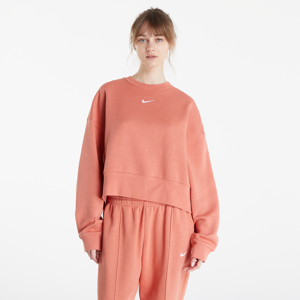 Dámska mikina Nike Sportswear Collection Essentials Oversized Fleece Crew Sweatshirt červená