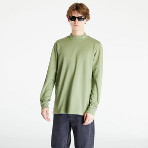 Nike Sportswear Men's Long-Sleeve Mock-Neck Shirt Oil Green/ White