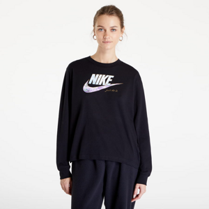 Dámske tričko s dlhým rukávom Nike Sportswear Women's Long-Sleeve T-Shirt black stone washed no length