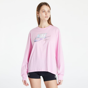 Dámske tričko s dlhým rukávom Nike Sportswear Women's Long-Sleeve T-Shirt ružový