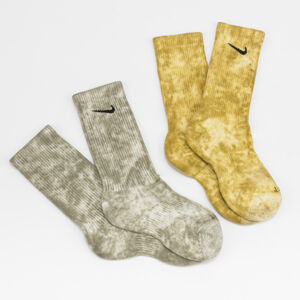 Ponožky Nike U nk Everyday Plus Cush Crew tmavožlté / šedé