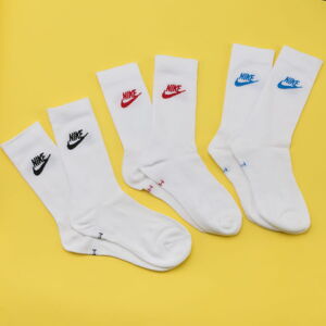Ponožky Nike U NK NSW Every Essential Crew biele / červené
