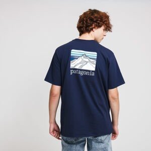Tričko s krátkym rukávom Patagonia M's Line Logo Ridge Pocket Responsibili Tee nava