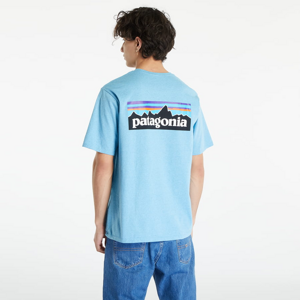 Tričko s krátkym rukávom Patagonia M's P-6 Logo Responsibili-Tee Lago Blue