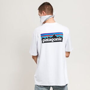 Tričko s krátkym rukávom Patagonia M's P6 Logo Responsibili Tee bílé
