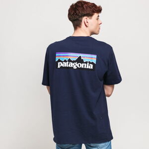Tričko s krátkym rukávom Patagonia M's P6 Logo Responsibili Tee Navy
