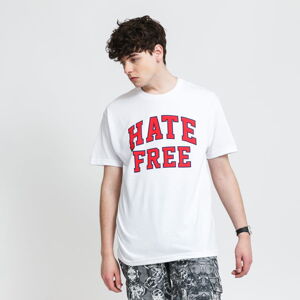 Tričko s krátkym rukávom PLEASURES Hate Free Tee biele