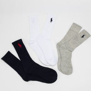 Ponožky Polo Ralph Lauren 3Pack Classic Sport Socks navy / biele / melange šedé