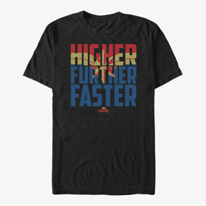 Queens Captain Marvel: Movie - Higher Faster Fill Unisex T-Shirt Black
