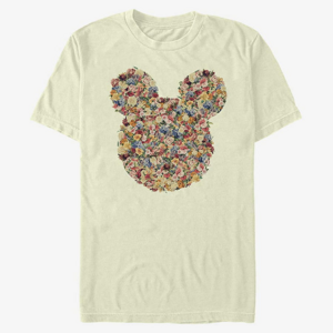 Queens Disney Classic Mickey - Floral Mickey Head Unisex T-Shirt Natural