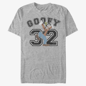Queens Disney Classic Mickey - Goofy Collegiate Unisex T-Shirt Heather Grey
