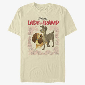 Queens Disney Classics Lady & The Tramp - Vintage Cover Unisex T-Shirt Natural
