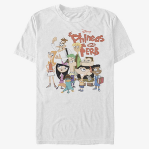 Queens Disney Classics Phineas And Ferb - The Group Unisex T-Shirt White