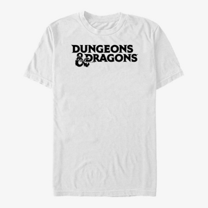 Queens Dungeons & Dragons - Stacked Logo Unisex T-Shirt White